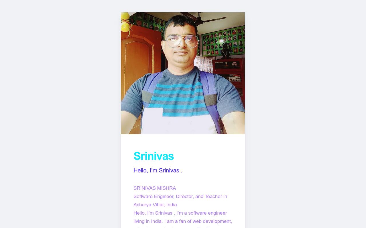 Carrd profile picture for @srinivas